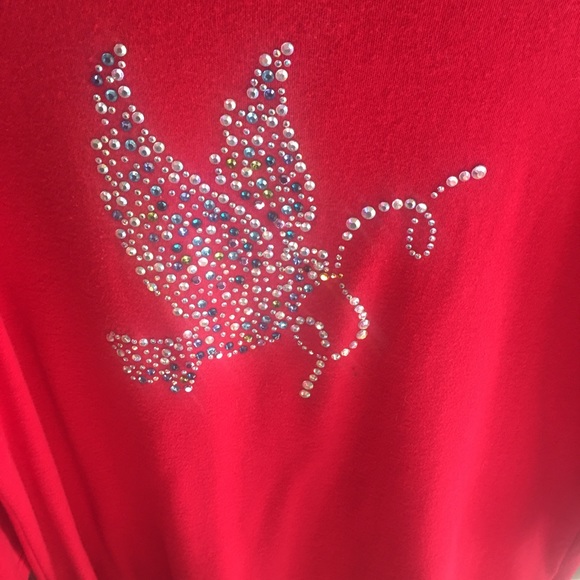 🎄Quacker Factory Red CHRISTMAS Dove (Small)Top🎄 - Picture 4 of 8